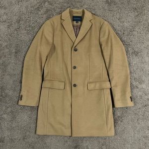 Banana Republic Men’s Camel Wool Blend Topcoat SZ S